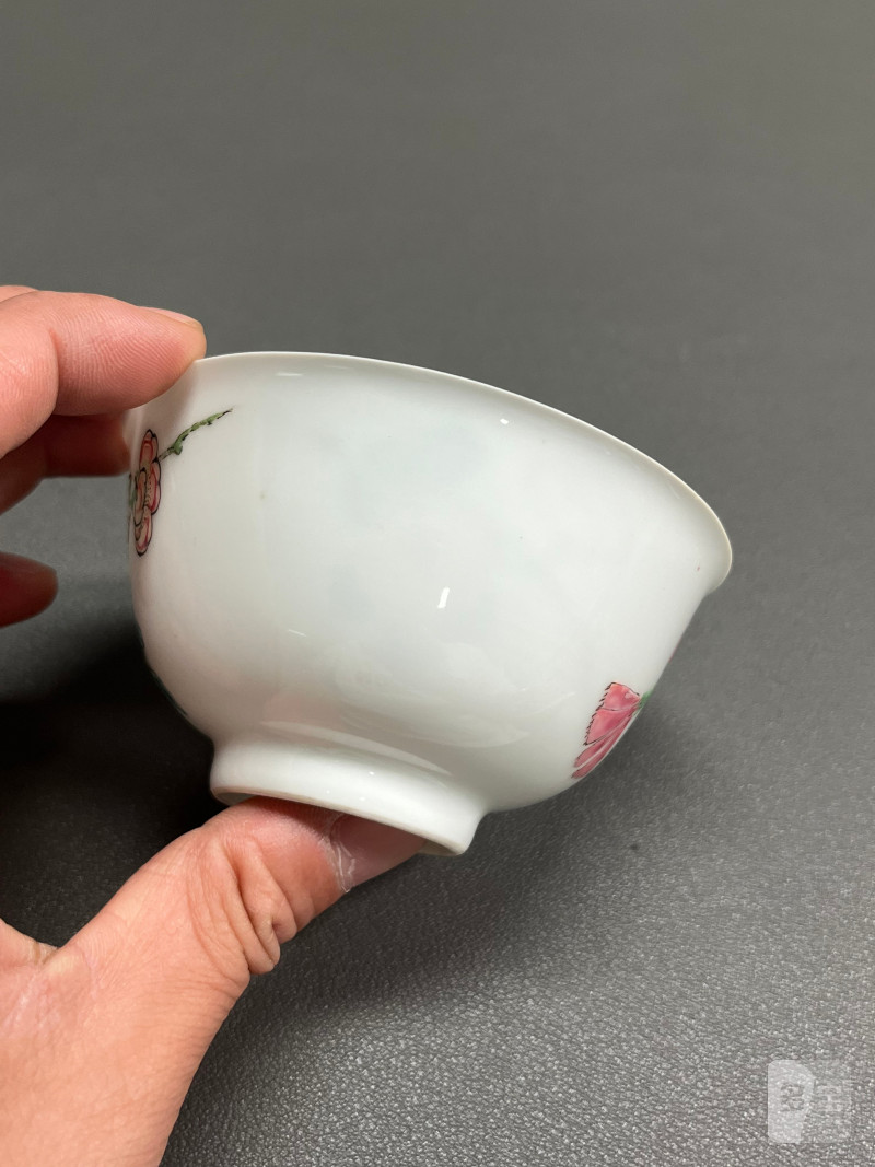 清雍正  粉彩花卉纹茶圆 - 图6